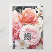 Hochzeit mit Rose Gold und Blush Einladung (Rückseite)