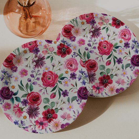 Hochzeit mit Roter Flora Pappteller