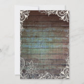 Hochzeit mit rustikalem Barnholz Einladung (Rückseite)