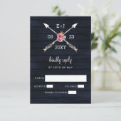 Hochzeit mit schicker Brauerei RSVP Karte (Stehend Vorderseite)