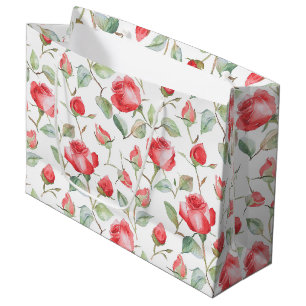 Hochzeit mit schönen roten Rosen Große Geschenktüte