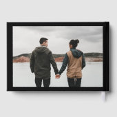 Hochzeit mit Schwarz-Weiß-Kalligrafie Gästebuch (Rückseite)