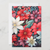 Hochzeit mit Schwarz, Weiß und Rot Einladung (Rückseite)