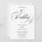 Hochzeit mit Schwarz-weißem Foto Einladung (Vorderseite)