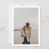 Hochzeit mit Schwarz-weißem Foto Einladung (Rückseite)