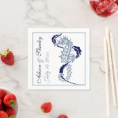 Hochzeit mit Seepferd und Algen Serviette (Beispiel)