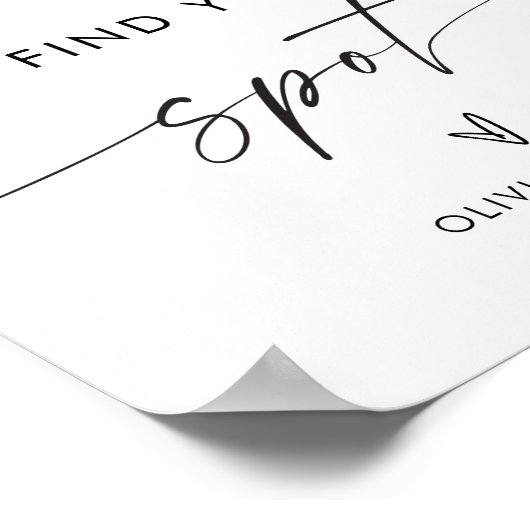 Hochzeit mit Shot Sign, Hochzeitssymbol Poster (Ecke)