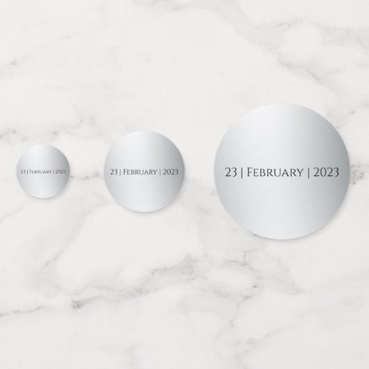 Hochzeit mit Silber und Rosa Konfetti (Rückseiten)