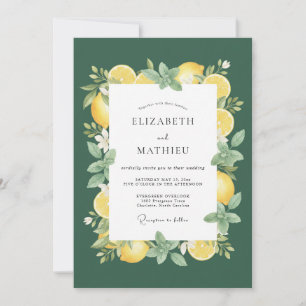Hochzeit mit Smaragdgelber Zitroneneukalyptus Einladung