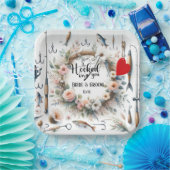 Hochzeit mit Stab und Blume Pappteller (Party)