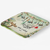 Hochzeit mit Stab und Blume Pappteller (Gewinkelt)