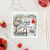 Hochzeit mit Stab und Blume Serviette (Beispiel)