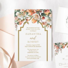 Hochzeit mit Südpfirsich und Goldfloralgold