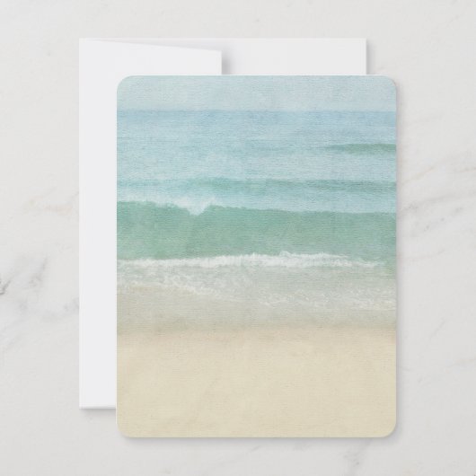 Hochzeit mit Treibholz und Wassernetz Einladung (Rückseite)