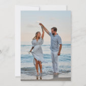 Hochzeit mit tropischem Foto Einladung (Rückseite)