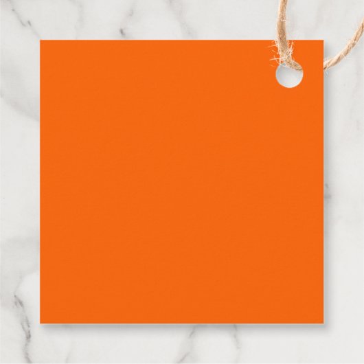 Hochzeit mit tropischen Palmen dank dunkelgrüner O Geschenkanhänger (Rückseite)