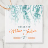 Hochzeit mit tropischen Palmen dank dunkelgrüner O Geschenkanhänger (Vorderseite)