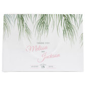 Hochzeit mit tropischen Palmen dank rosa grün und  Große Geschenktüte (Vorderseite)