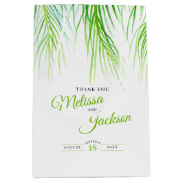 Hochzeit mit tropischen Palmen dank üppiger Vegeta Mittlere Geschenktüte