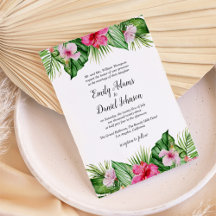 Hochzeit mit tropischen Pflanzen