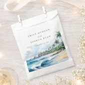 Hochzeit mit tropischen Wasserfarben Geschenktütchen (Ausgeschnitten)