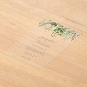 Hochzeit mit tropischer Vegetation Acryleinladungen (Ablage )