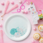 Hochzeit mit türkisfarbenem Weiß Pappteller (Party)