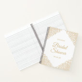 Hochzeit mit Verziertem Brautparty in Gold und Wei Notizblock (Innenseite)