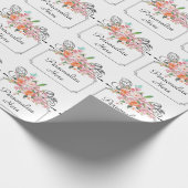 Hochzeit mit viktorianischem Blumenbezug Geschenkpapier (Ecke)