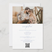 Hochzeit mit viktorianischem französischen QR-Code Einladung (Rückseite)
