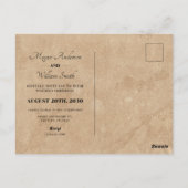 Hochzeit mit Vintage-Architektur Postkarte (Rückseite)