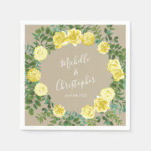 Hochzeit mit Vintage-Gelben Rosen
