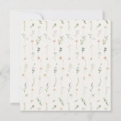 Hochzeit mit Vintage-Rustikal-Wildblumen Save The Date (Rückseite)