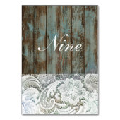 Hochzeit mit Vintagem Blauholz Tischnummer (Vorderseite)