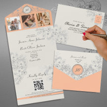 Hochzeit mit Vintagem Blumenpfirsich