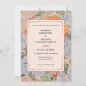 Hochzeit mit Vintagem Blumenwasser Einladung (Vorderseite)