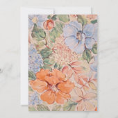 Hochzeit mit Vintagem Blumenwasser Einladung (Rückseite)