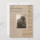 Hochzeit mit Vintagem Foto Einladung (Vorderseite)