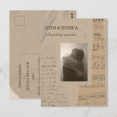 Hochzeit mit Vintagem Foto Postkarte (Vorne/Hinten)