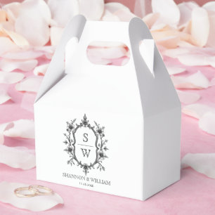 Hochzeit mit Vintagem Wappen Geschenkschachtel