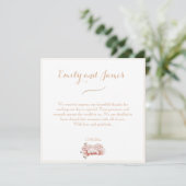 Hochzeit mit Vintagen Blumen Dankeskarte (Stehend Vorderseite)