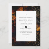 Hochzeit mit Vintagen Damaskus, Kupfer und Gold Einladung (Vorderseite)