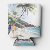 Hochzeit mit Wasserfarbe Dosenkühler (Vorderseite)