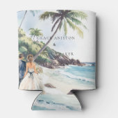 Hochzeit mit Wasserfarbe Dosenkühler (Rückseite)