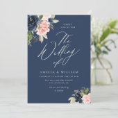 Hochzeit mit Wasserfarbe Einladung (Stehend Vorderseite)