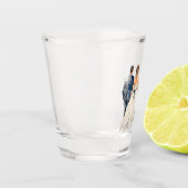 Hochzeit mit Wasserfarbe Schnapsglas (Links)