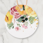 Hochzeit mit Wasserfarben Geschenkanhänger (Rückseite)