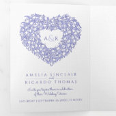 Hochzeit mit weißem Tulpen Dreifach Gefaltete Einladung (Innen Erste Seite)