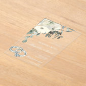 Hochzeit mit weißer Blüte Acryleinladungen (Ablage )