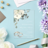 Hochzeit mit weißer Blüte Acryleinladungen (In Situ (Hochzeit))